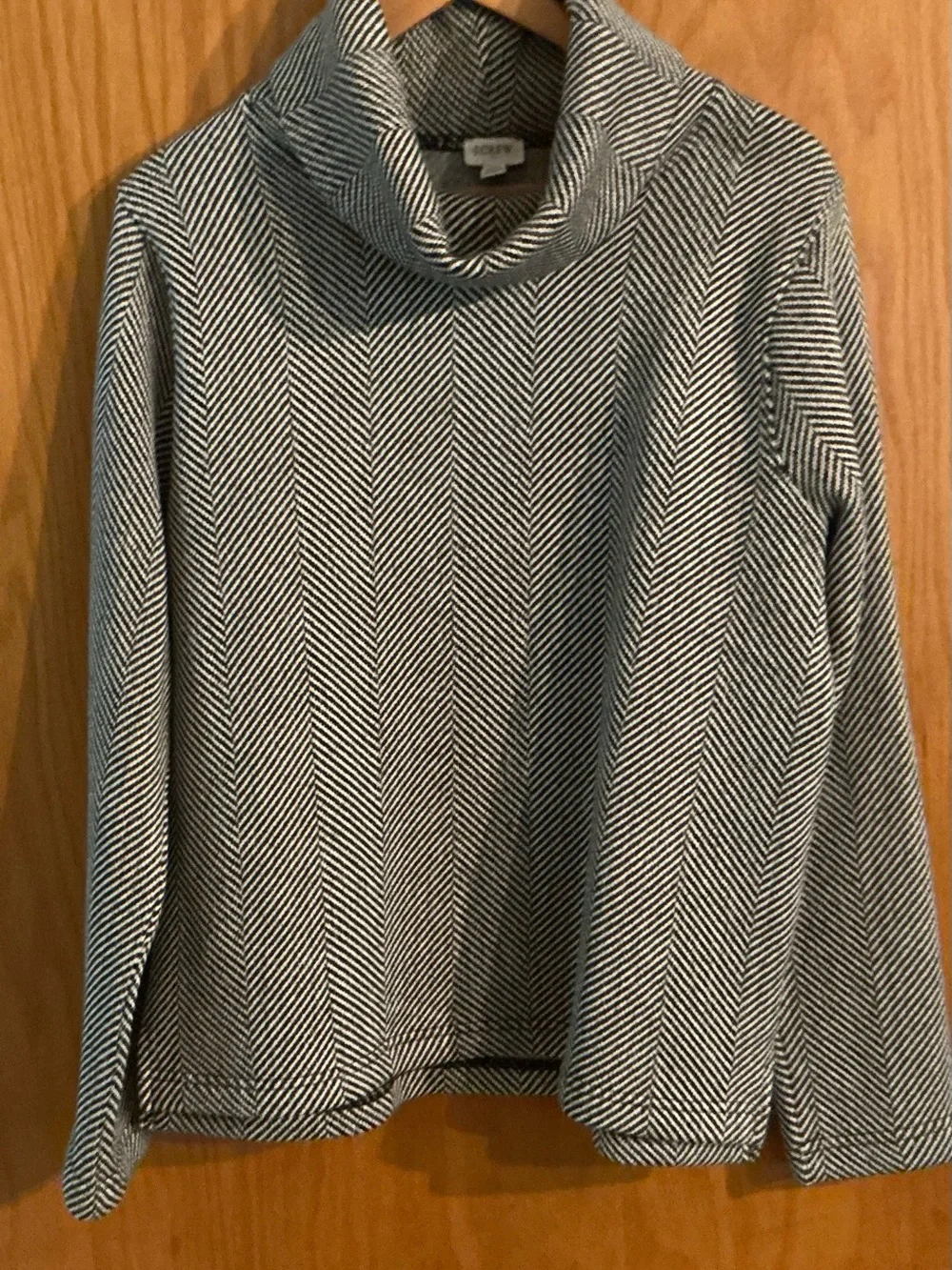 J. Crew Heather Gray Textured Funnel Neck Sweater